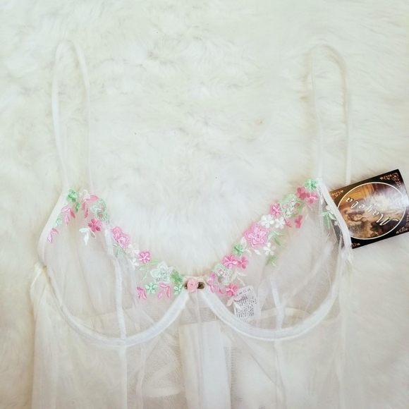 Intimates Sleepwear Vintage S Mayela Floral Coquette Lingerie Piece Set Poshmark